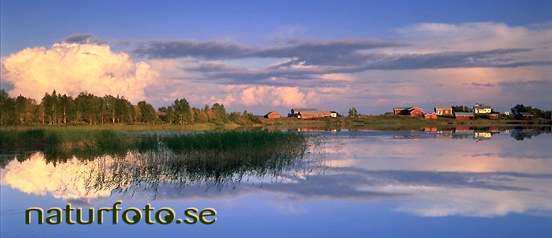 Speglande moln, merasj�rvi lappland  