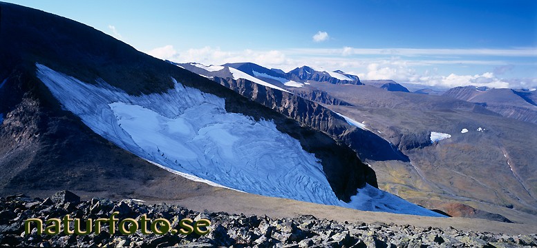 Glaci�r, kaskasatj�kka, gaskkascohkka, lappland  