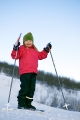 barn åker skidor