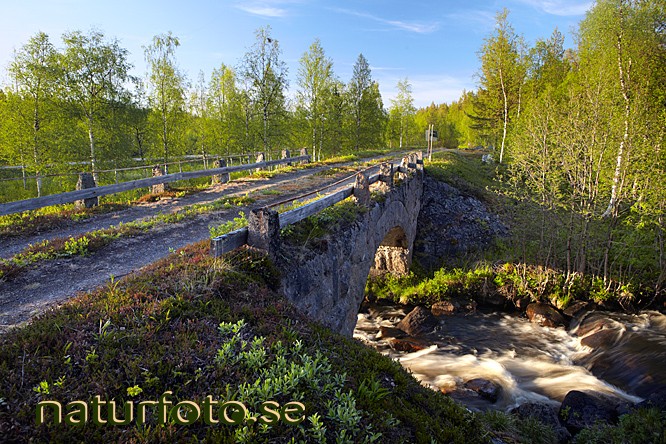 Kallokkajoki stenvalvsbro, stenbron, idivuoma, lappland  
