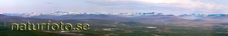 utsikt mot fj�llen fr�n luossavaara, kiruna, lappland  