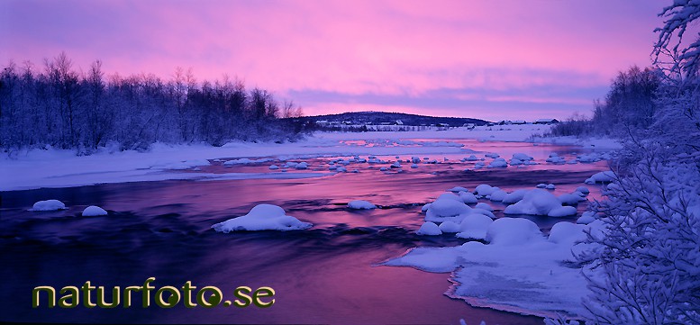 Midvinterstr�m, idijoki mertaj�rvi lappland  