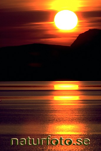 Solnedg�ng, virihaure virihavrre padjelanta badjelannda nationalpark laponia lapplands v�rdsarv   